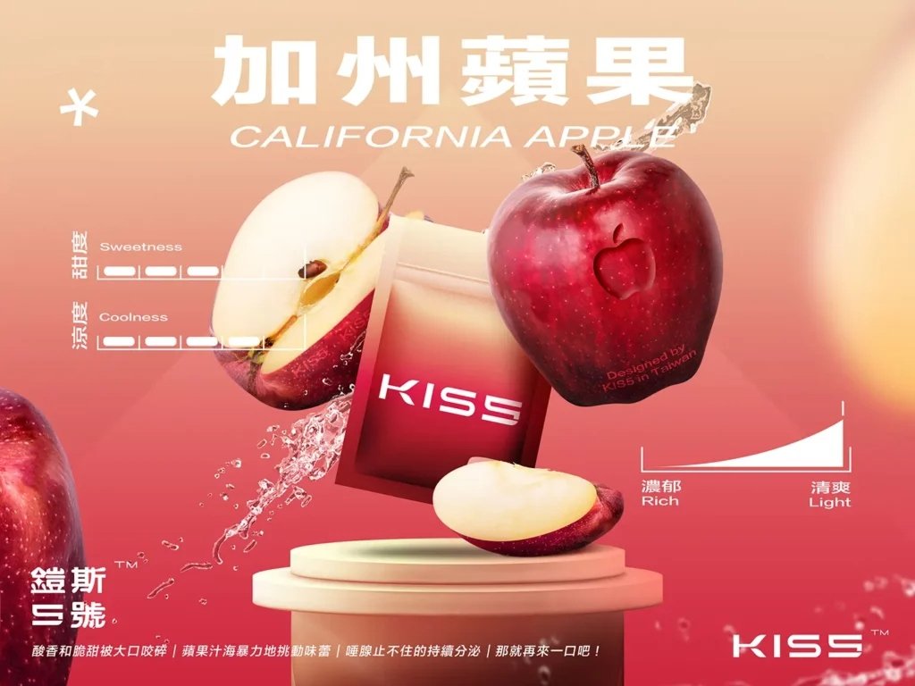 KIS5 加州蘋果煙彈產品包裝圖 California Apple